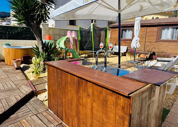 Privado Piscina A 5min De La Playa Y Centro Jacuzzi Barbacoa Wifi Aire Dom wakacyjny
